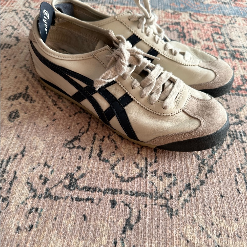 Onitsuka Tiger by Asics Cream and Navy Sneakers